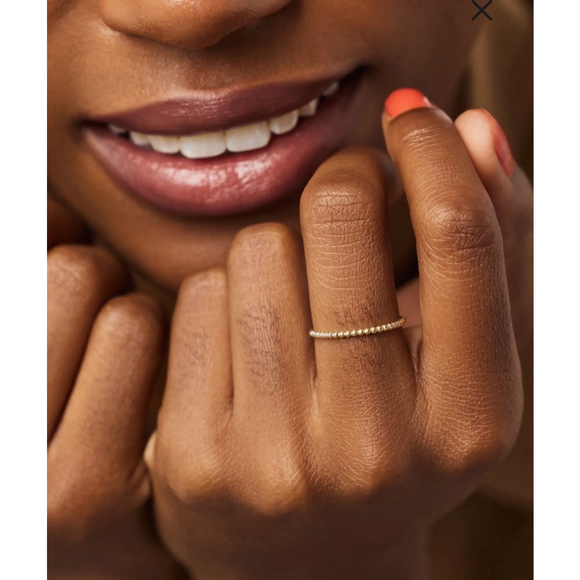 NEW Dainty 14k Gold-Plated Bead Ball Ring, Jewelry, Size‎ 7 - Picture 7 of 16